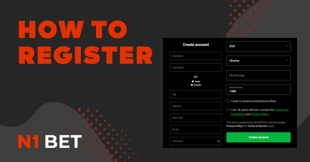 How to create a new account on the N1Bet betting platform
